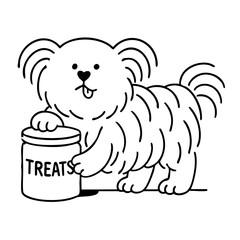 a cute hairy dog do 