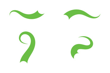 Obraz premium set of swash and swoosh tails icon on white background.