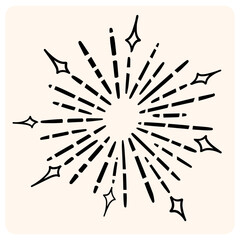 Obraz premium Sparkle Burst Illustration with background cream