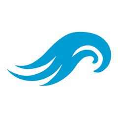 Obraz premium blue wave and water swirl