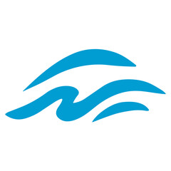 Obraz premium blue wave and water swirl