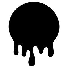 dripping circle silhouette