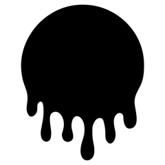 dripping circle silhouette