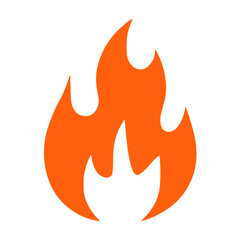 solid orange flame icon