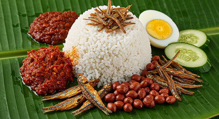 A Culinary Journey Through Malaysia The Rich Flavors and Cultural Significance of Nasi Lemak with Fresh Accompaniments
