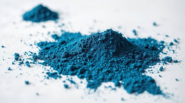 Natural Blue Powder, Spirulina Closeup, Organic Wellness Trend