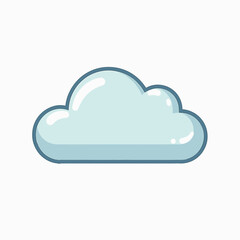 cloud computing icon with blue and white colors