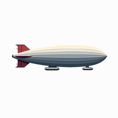 Obraz premium vintage airship illustration with red accents