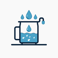 Fototapeta premium water droplets in glass pitcher