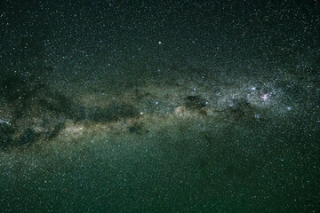 Stargazing at the night sky and milky way