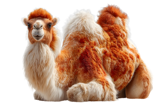 Adorable fluffy camel sitting twohumped desert animal wildlife photography