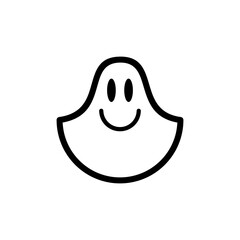 Happy ghost illustration representing Halloween spirit for decorations and themed events