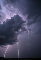 large cloud filled with lots of lightning