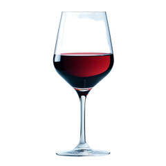 Fototapeta premium Elegant wine glass filled with red wine on a pristine transparent background for a sophisticated dining experience, wine glass on transparent background