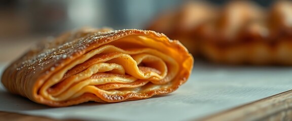 pastry rolled up on top of a piece of paper
