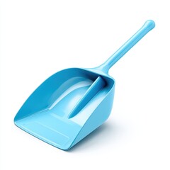 Light blue scoop tool isolated on white background