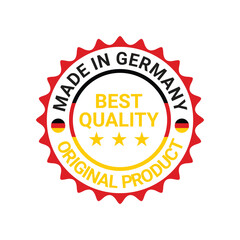 made in germany best quality stamp circle logo vector design	