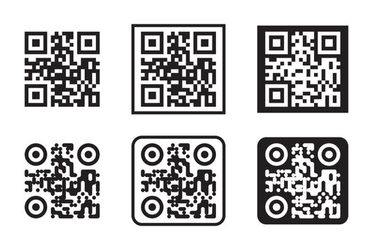 QR code icon. Quick response code. Digital scanning qr code for smartphone, mobile app, payment, etc.