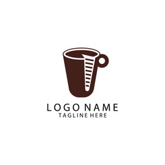 glass cup cake logo design vector