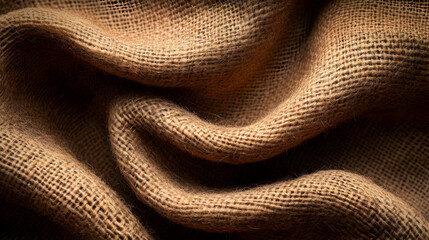 Brown Burlap Fabric Texture Background