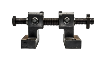Metal vise with threaded rod and knob