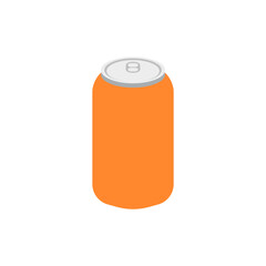 Soda can flat vector illustration icon