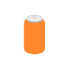 Soda can flat vector illustration icon