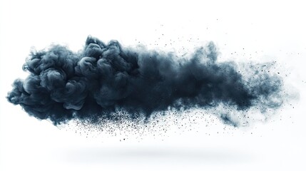 Dark, swirling cloud of ink against a plain background.