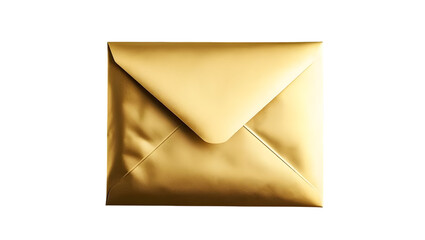 Gold Envelope on Transparent Background