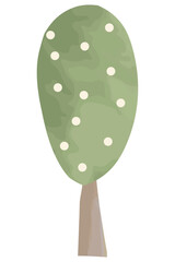絵本タッチな樹木のイラスト