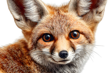 Fototapeta premium Closeup Portrait of a Red Fox with Intense Gaze