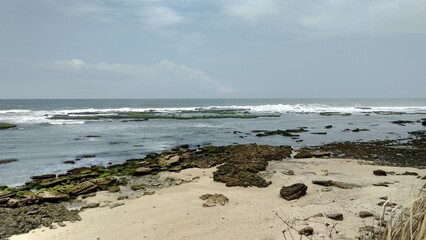 beach with beautiful coral rocks