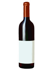 赤ワイン（ボトル）ラベル白紙