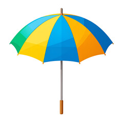 Obraz premium Vibrant multicolored umbrella illustration providing rain protection and shelter