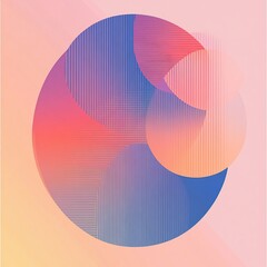 Abstract circles in pastel colors