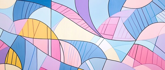 Abstract Colorful Geometric Design