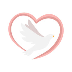Dove in Heart Graphic
