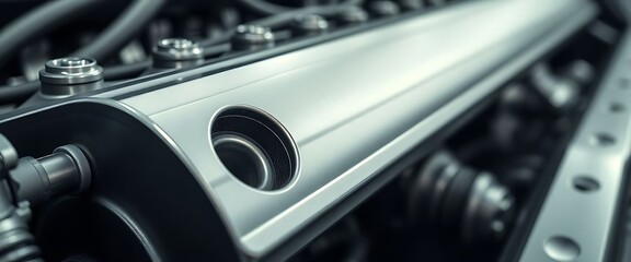 close up of a machine with a lot of metal parts