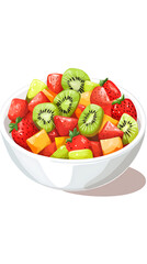 A colorful, refreshing fruit salad. 