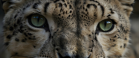 Naklejka premium Snow Leopard Close-Up