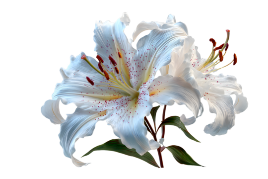 Stunning White Lily Flower Bloom Elegant Botanical Image Nature Photography Close Up