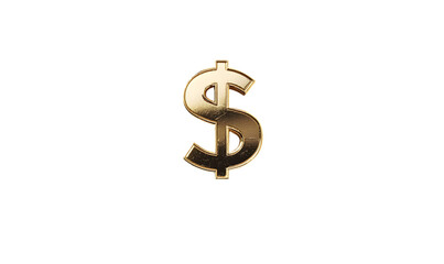 Fototapeta premium Golden Dollar Sign PNG – High-Resolution Transparent Cutout