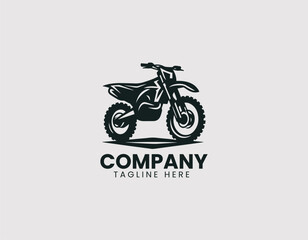 Powerful Trail Motorcycle Vector Logo Design, Strong Off-Road Motorcycle Vector Logo