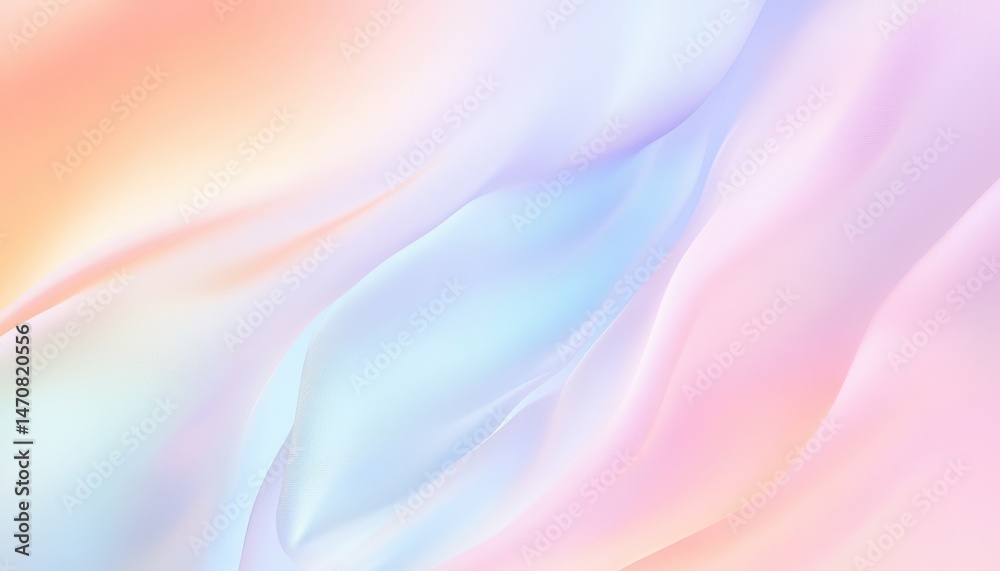 Poster Abstract Pastel Wave Background with Soft Flowing Colors