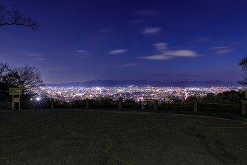【夜景100選】京都府、将軍塚より眺める京都市街の夜景
