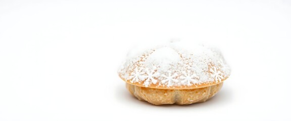 pastry with powdered sugar on top of it