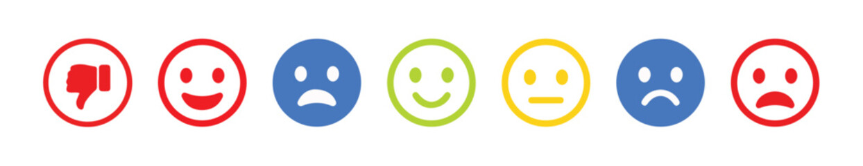 Like icon button , thumb up icon , love and heart icon , comment icon , repost and share icon button. Social media elements with different color.Social media notification icons. Vector illustration.