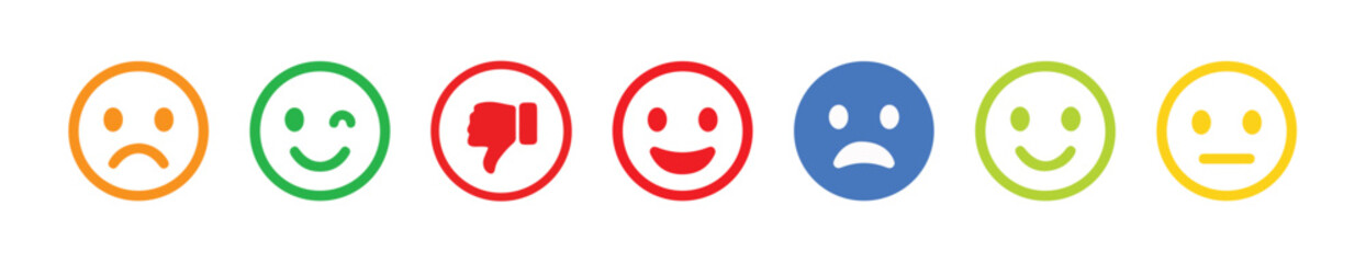 Like icon button , thumb up icon , love and heart icon , comment icon , repost and share icon button. Social media elements with different color.Social media notification icons. Vector illustration.