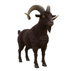 Fototapeta premium Brown goat isolated on transparent background