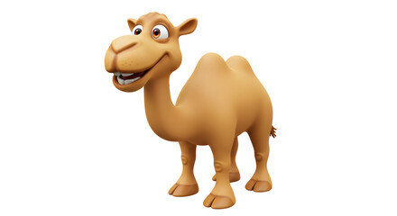 Cartoon camel illustration isolated on transparent background